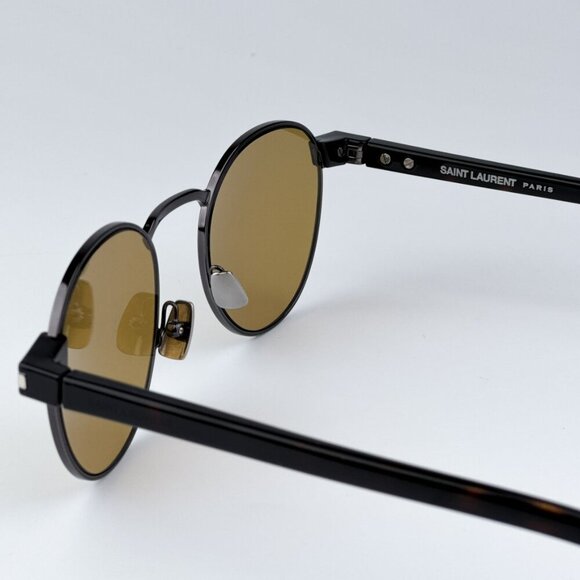 Saint Laurent SL707 003 BRAND NEW Sunglasses Ruthenium Havana Oval Unisex - Picture 8 of 11